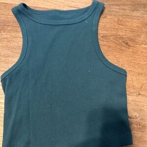 Teal Ribbed Tank Top